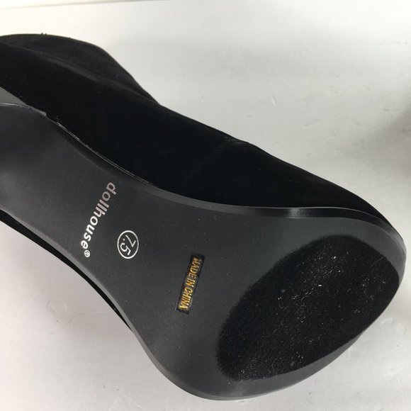 Elegant Black Peep-Toe Heels - Picture 5 of 7